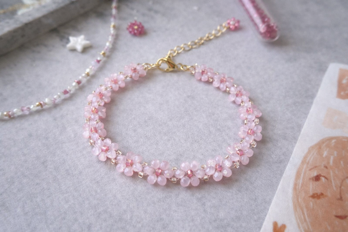 Blossom Delight Beaded Bracelet