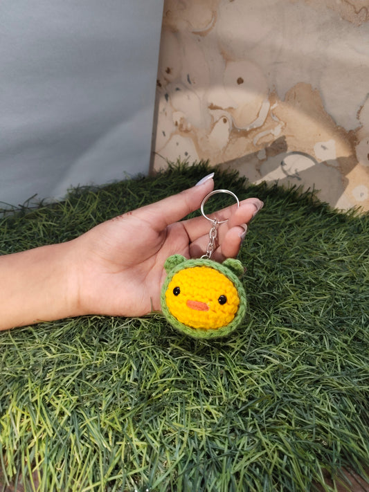 Frog Friend Crochet Keychain
