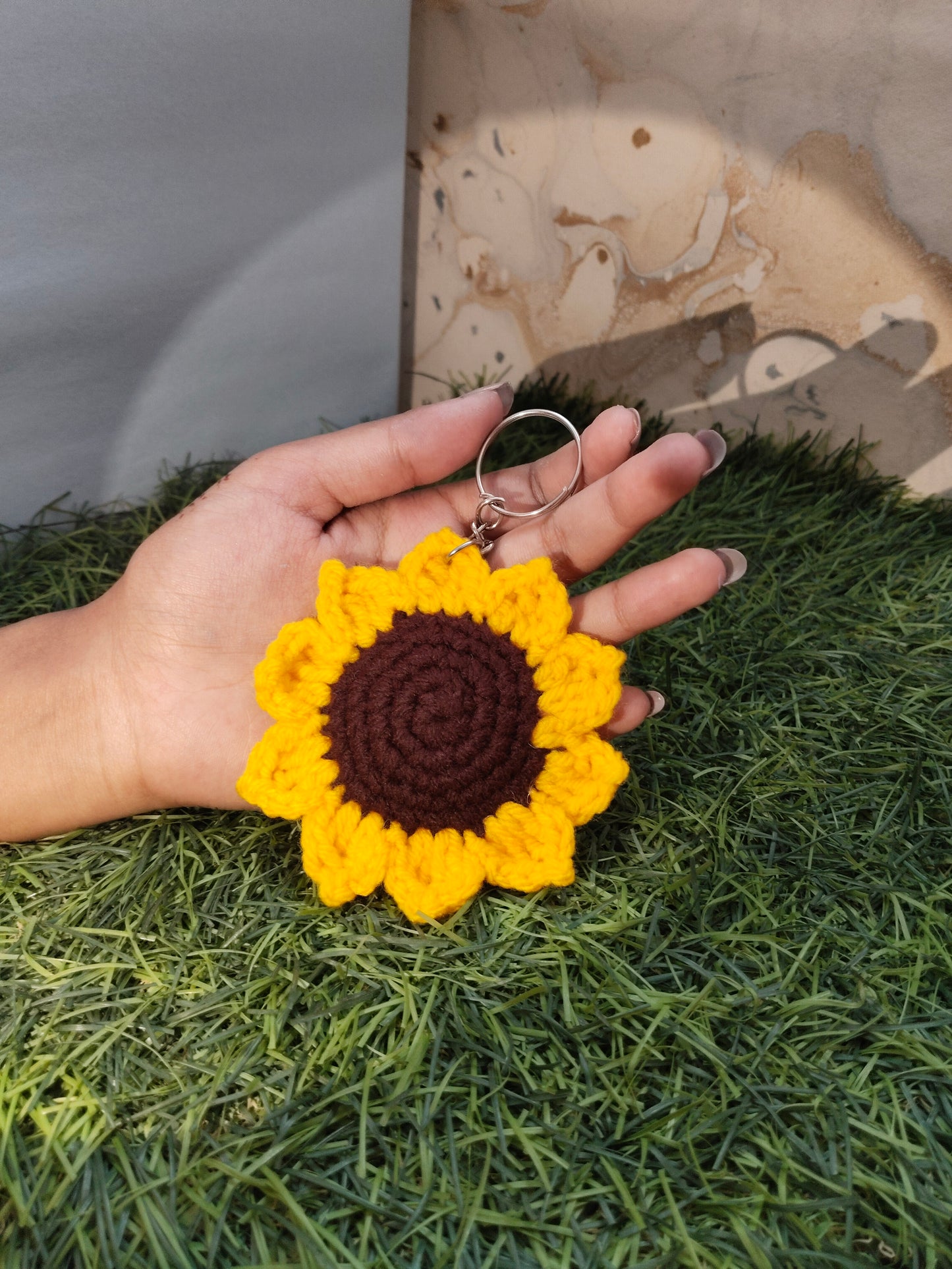 Sunflower Blossom Keychain