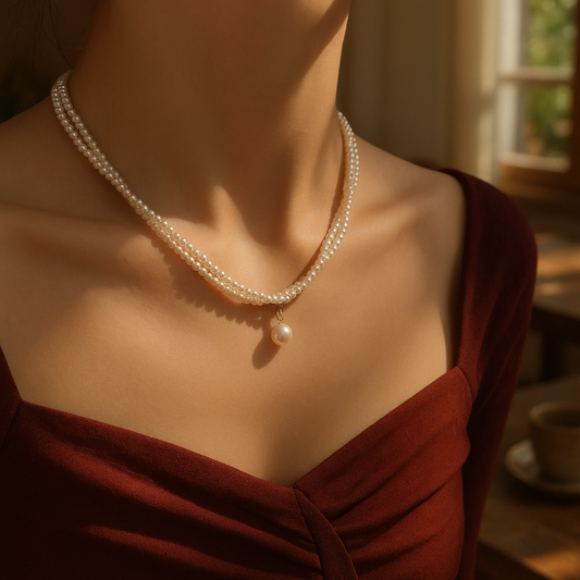 Elegance Pearl Drop Necklace