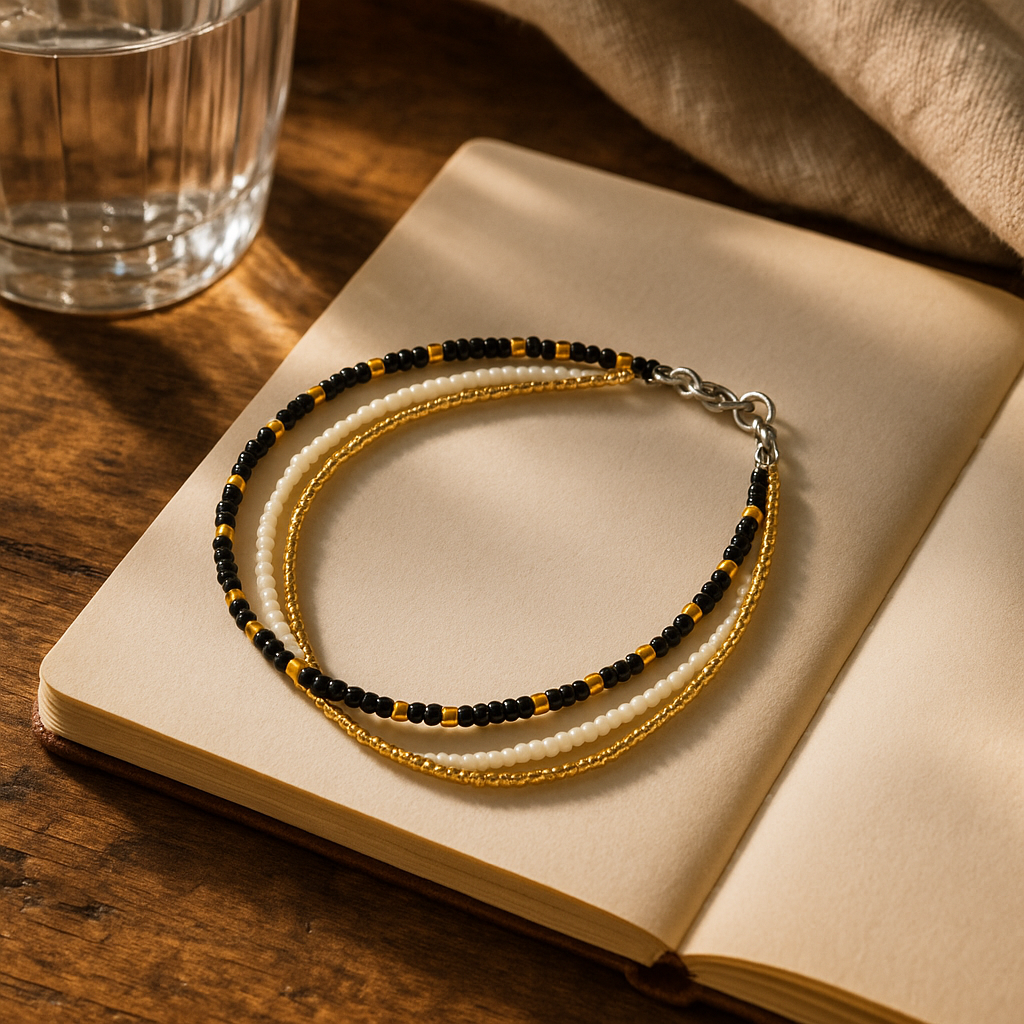 Twilight Elegance Beaded Bracelet